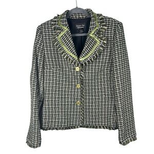 Chapter One Womens Sz 8 Multicolored Tweed Jacket Blazer